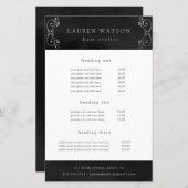 Papier soie noire argent fleurir service et tarif prospec (Devant / Derrière)