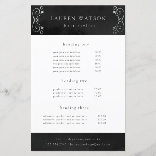 Papier soie noire argent fleurir service et tarif prospec (Devant)