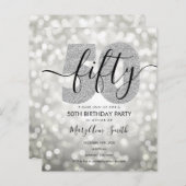 Papier Soirée 50e anniversaire moderne et élégante (Devant / Derrière)