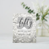 Papier Soirée 50e anniversaire moderne et élégante (Debout devant)