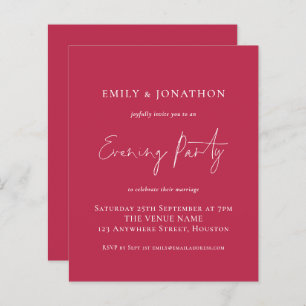 Papier Soirée Budget Magenta Mariage