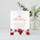 Papier SOIRÉE BUDGET SURPRISE 80e anniversaire Rose rose  (Debout devant)