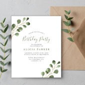 Papier Soirée d'anniversaire à l'eucalyptus