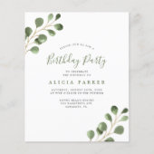 Papier Soirée d'anniversaire à l'eucalyptus (Devant)