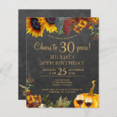 Papier Soirée de 30 ans d'automne rustique 30e anniversai (Devant / Derrière)