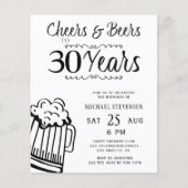 Papier Soirée de 30e anniversaire masculin (Devant)