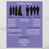 Papier Soirée de Mariage de Pointe de Coeur Périwinkle &  (Dos)