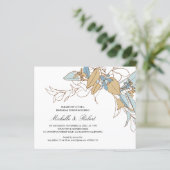 Papier Soirée de répétition Mariage de chic Gold et bleu  (Debout devant)