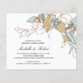 Papier Soirée de répétition Mariage de chic Gold et bleu  (Devant)