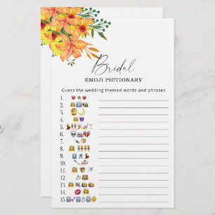 Papier Soirée d'émotion de la nuptiale fleurie