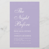 Papier Soirée Lavender Avant Le Dîner De Répétition Invit (Devant)
