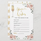 Papier Soiree Rose doré et rose Conseils et souhaits (Devant / Derrière)