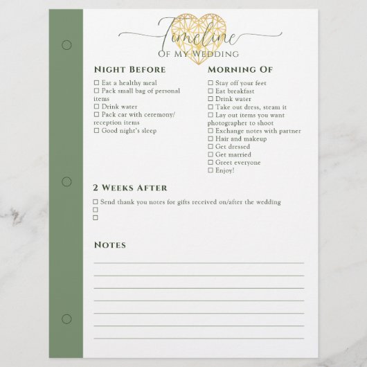 Papier Soirée wedding planner Avant - 2 Semaines Après La (Devant)