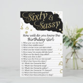 Papier Soixante et Sassy Connaissez-vous bien l'anniversa (Debout devant)