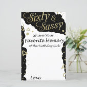 Papier Soixante et Sassy Mémoire préférée de l'anniversai (Debout devant)