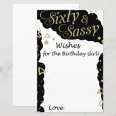 Papier Soixante et Sassy Voeux pour le jeu de fille d'ann (Devant / Derrière)