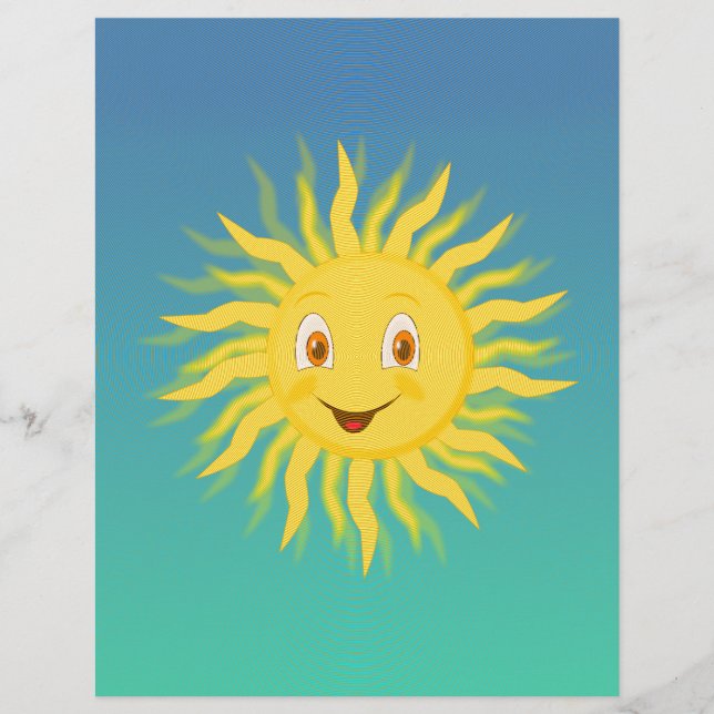 Papier Soleil Avec Lignes Circulaires (Devant)