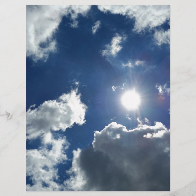 Papier soleil et nuages (Devant)