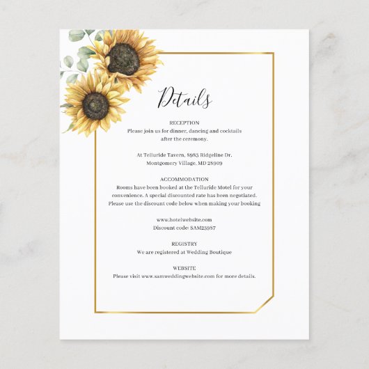 Papier Soleil Eucalyptus Budget Tout en un Mariage (Dos)