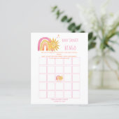 Papier Soleil | Rainbow Sunshine Baby shower Bingo Invita (Debout devant)