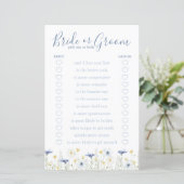 Papier Something Blue Bride or Groom Game (Debout devant)