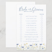 Papier Something Blue Bride or Groom Game (Devant / Derrière)