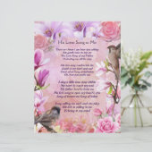 Papier Son Amour Chante pour moi Floral Aquarelle Station (Debout devant)