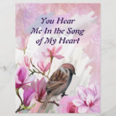 Papier Son Amour Chante pour moi Floral Aquarelle Station (Dos)