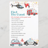 Papier Sonne l'alarme Attrapez votre équipement Trouvez l (Devant)