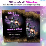 Papier sorcières et sorcières Fils Fils Fils Anniversaire<br><div class="desc">Whimsical et magique Wizard et sorcières amusant événement de fête d'anniversaire enfant. Texte modèles Des deux côtés. Visitez la collection pour les objets correspondants pour rendre cet événement merveilleusement magique.</div>