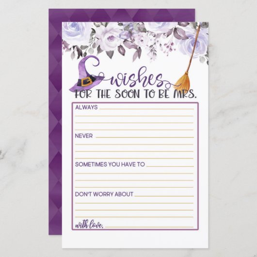 Papier Souhaite que bientôt être Mme - Cette sorcière Hit (Devant / Derrière)