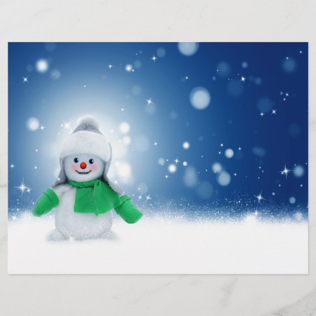 Papier Souhaits de Snowman (Devant)
