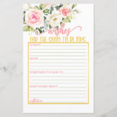 Papier Souhaits pour le Bientôt être Mme - Rose Floral & (Devant)