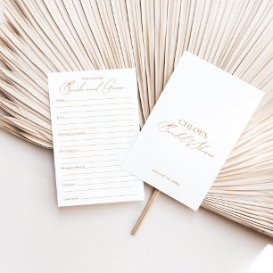 Papier Souhaits Pour Le Jeu De Fête des mariées De Mariée
