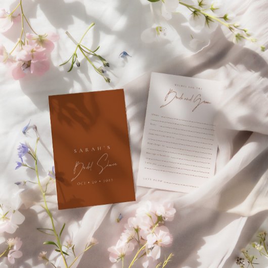 Papier Souhaits Pour Le Jeu De Fête des mariées De Mariée