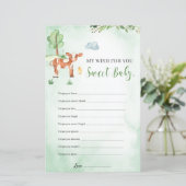 Papier Souhaits pour le thème des animaux de la ferme de  (Debout devant)