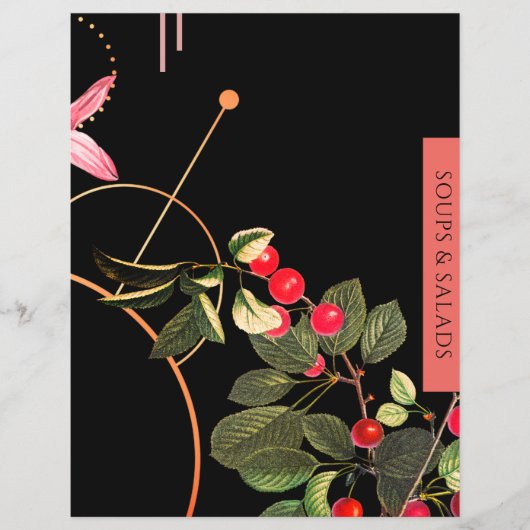 Papier Soupe et salade | Insertion de recette | Cerises r (Devant)