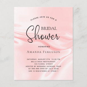 Papier Soupe nuptiale budget rose pâle soie satinée