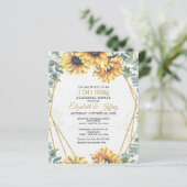 Papier Souper de répétition Budget Sunflowers Invitation (Debout devant)