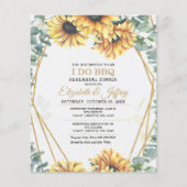 Papier Souper de répétition Budget Sunflowers Invitation (Devant)