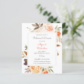 Papier Souper de répétition florale rose et brun budget (Debout devant)