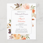 Papier Souper de répétition florale rose et brun budget (Devant)