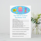 Papier Sous la mer Comme vous connaissez bien baby shower (Debout devant)