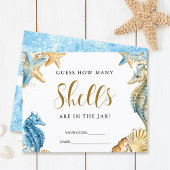 Papier Sous la mer | Devinez combien de coquilles jeu