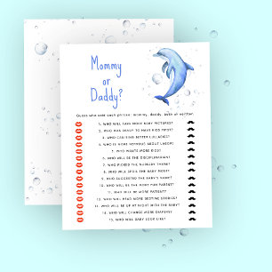 Papier Sous la mer - jeu de baby shower maman ou papa