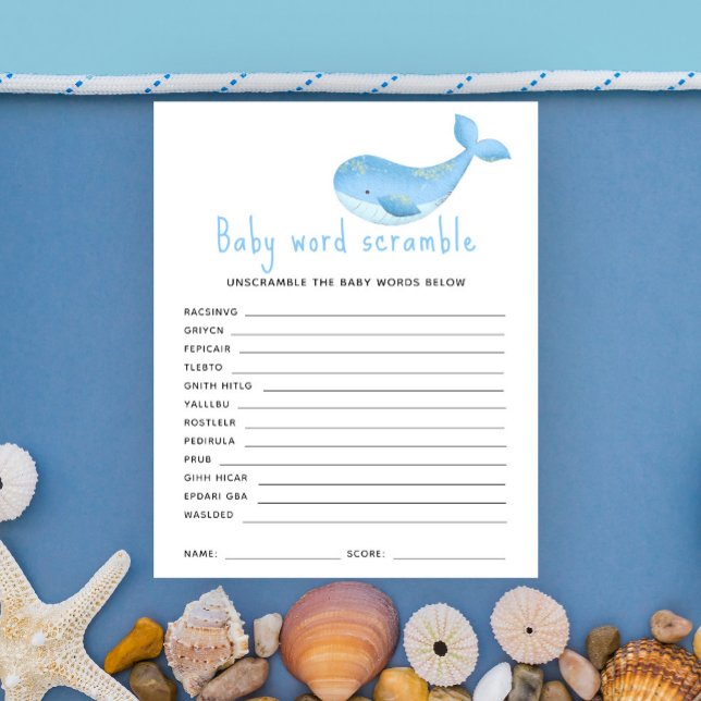 Papier Sous la mer - Mots mêlés pour bébé (Créateur téléchargé)