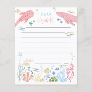 Papier Sous la mer Pink Ocean Animaux Temps Capsule