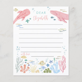 Papier Sous la mer Pink Ocean Animaux Temps Capsule