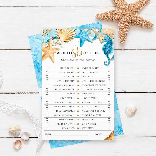 Papier Sous la mer, préférerait-elle jouer à la Fête des 