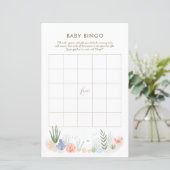 Papier Sous le Baby shower de mer Jeu de Bingo (Debout devant)
